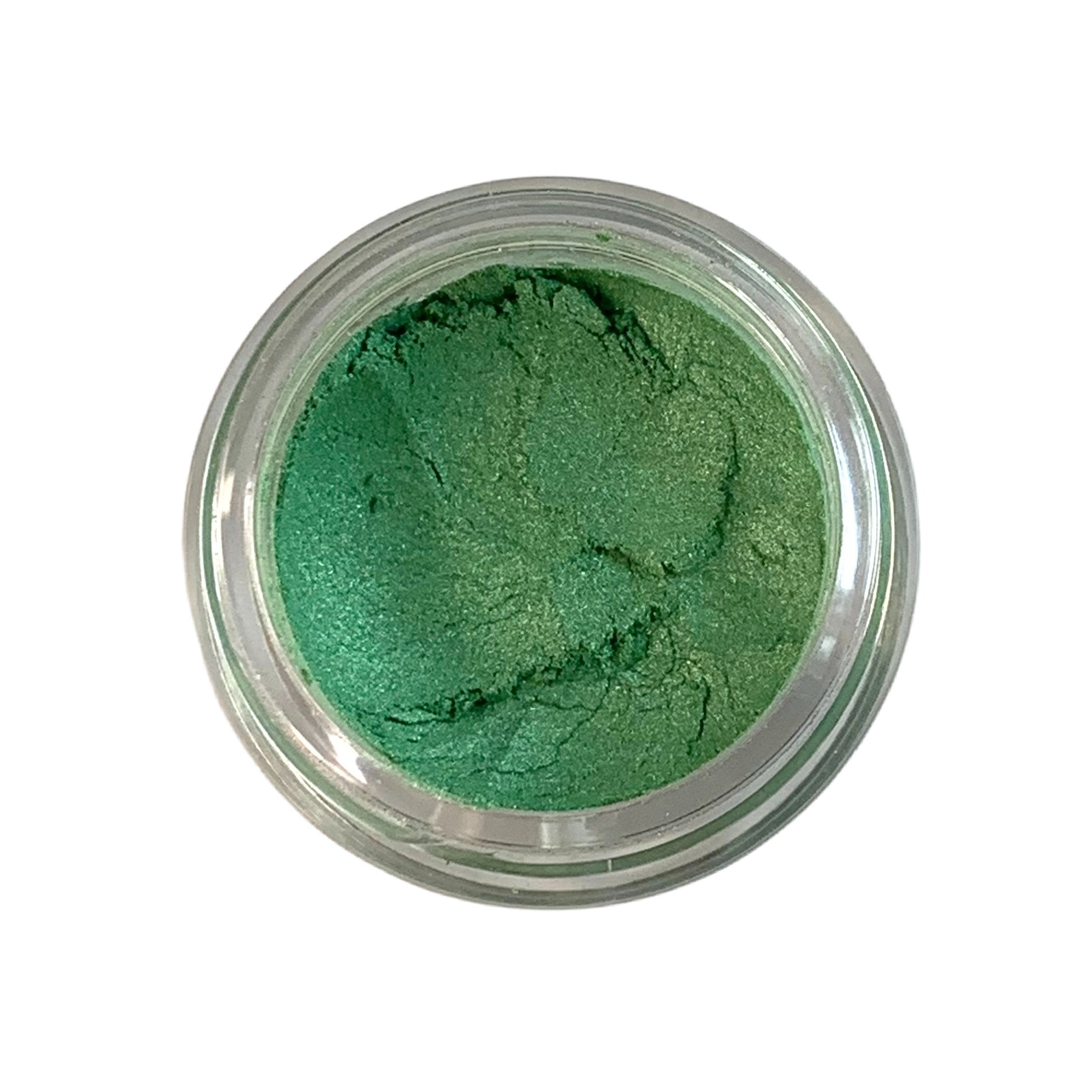 aventurine loose mineral eyeshadow in a green tone. comes in a 10 gram sifter jar. vegan and cruelty free.