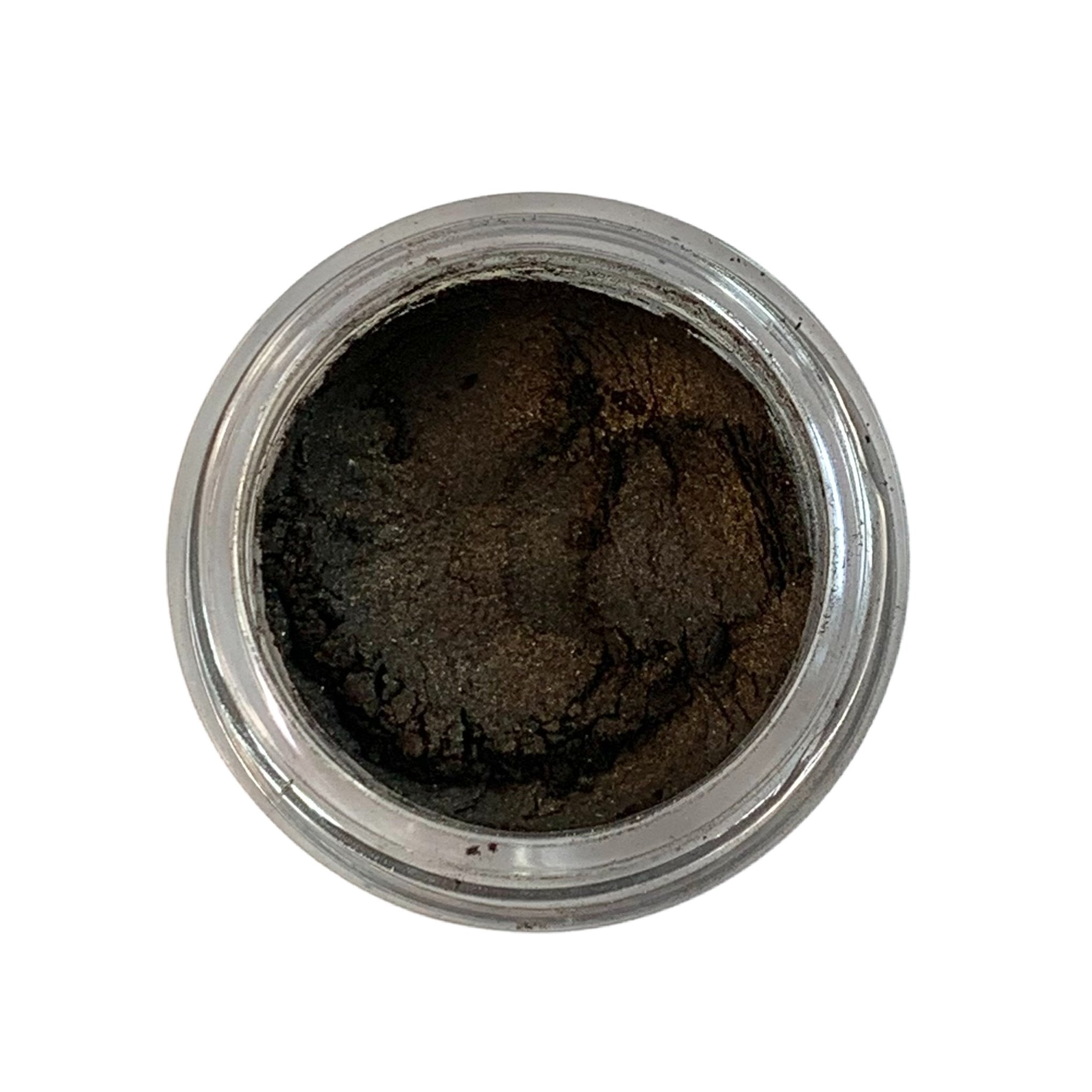 bittersweet loose mineral eyeshadow in a dark rich brown shade. comes in a 10gram sifter jar, vegan and cruelty free.