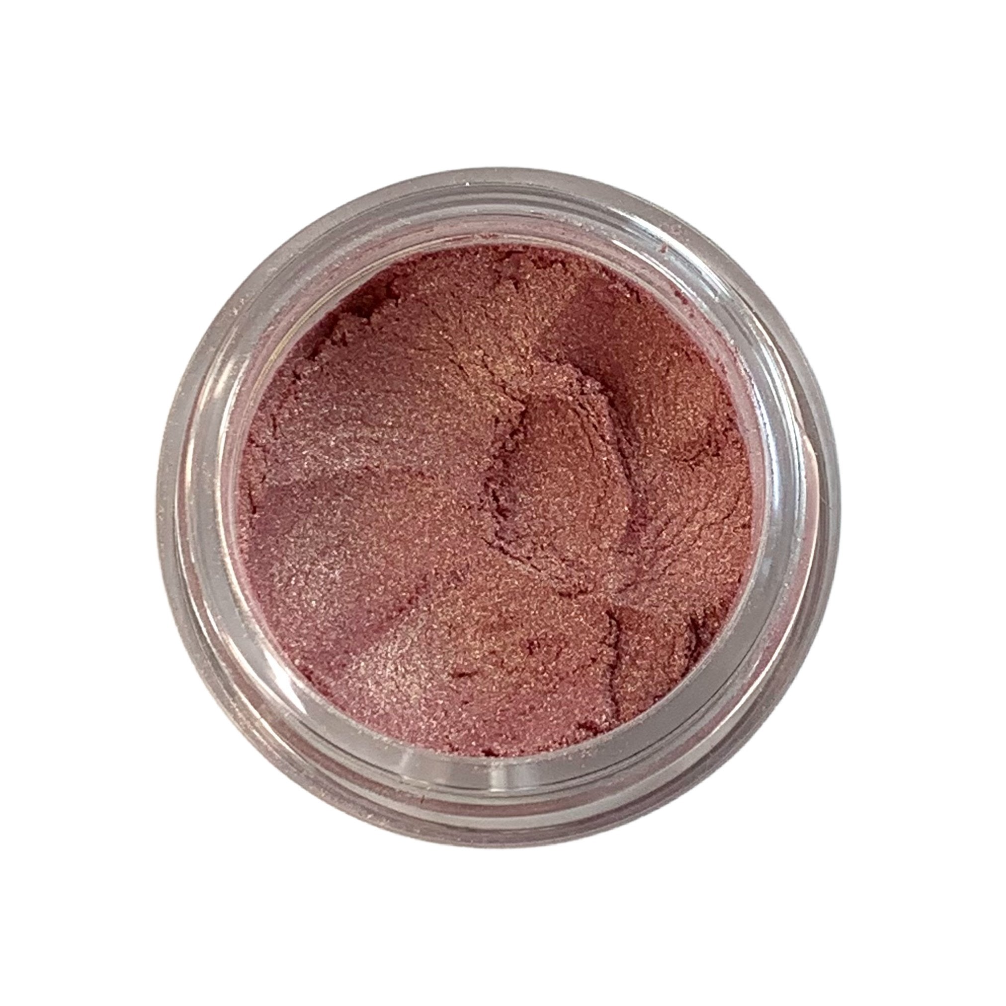 guava a blend of light pink and peach. loose mineral eyeshadow in a 10gram sifter jar. vegan and cruelty free