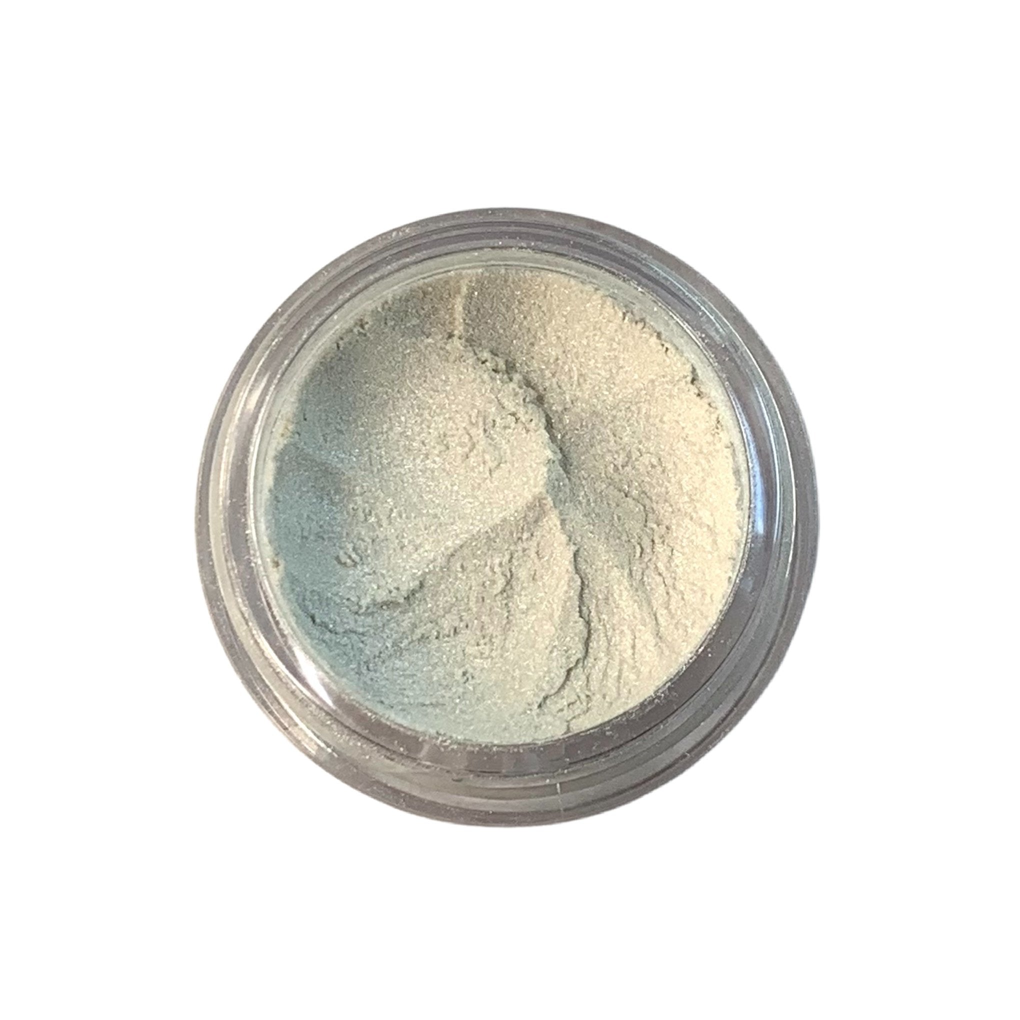 stardust - white loose mineral eyeshadow with silvery undertones. vegan and cruelty free. 10gram sifter jar