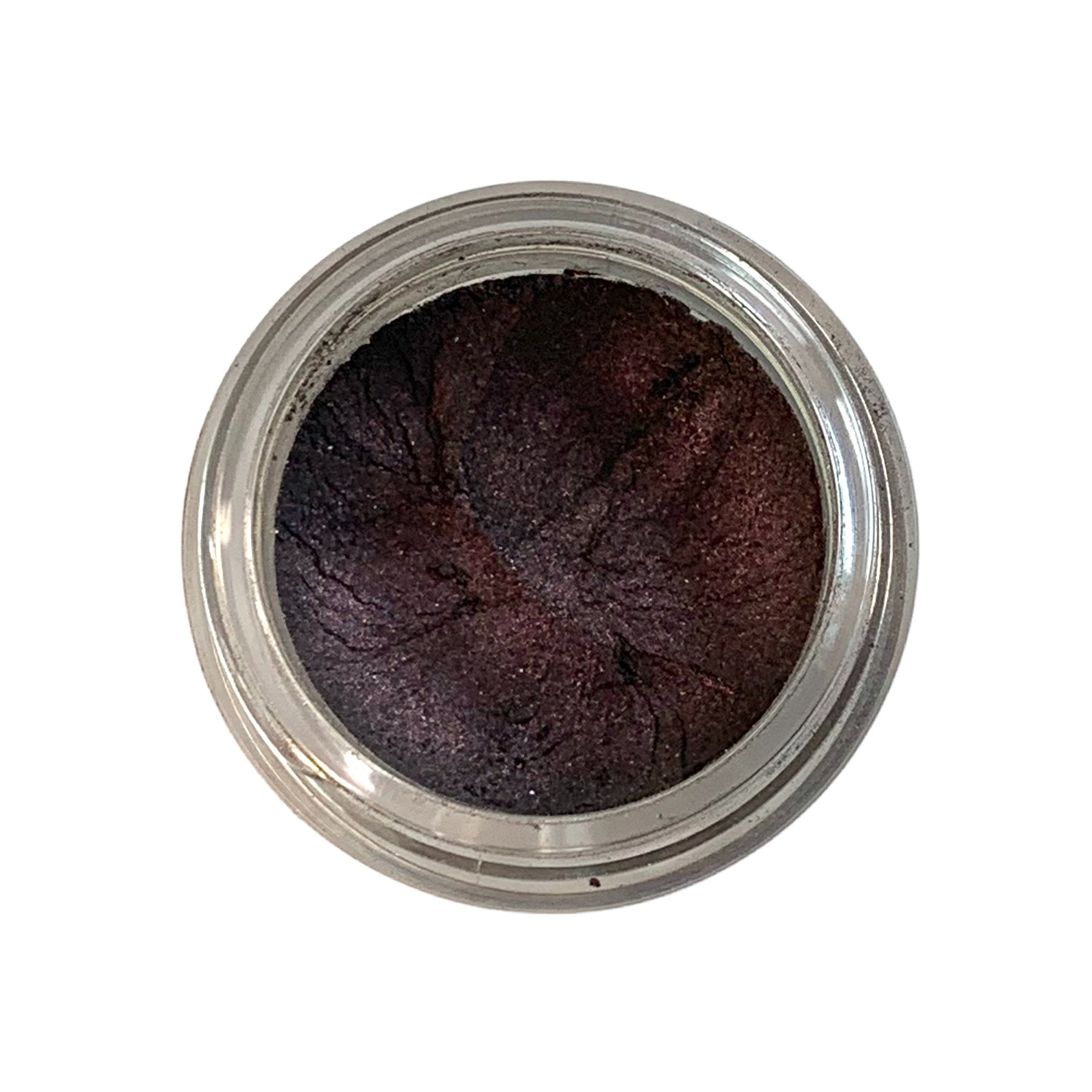 tempest - dark sparkly deep purple loose mineral eyeshadow. 10 gram sifter jar. vegan and cruelty free