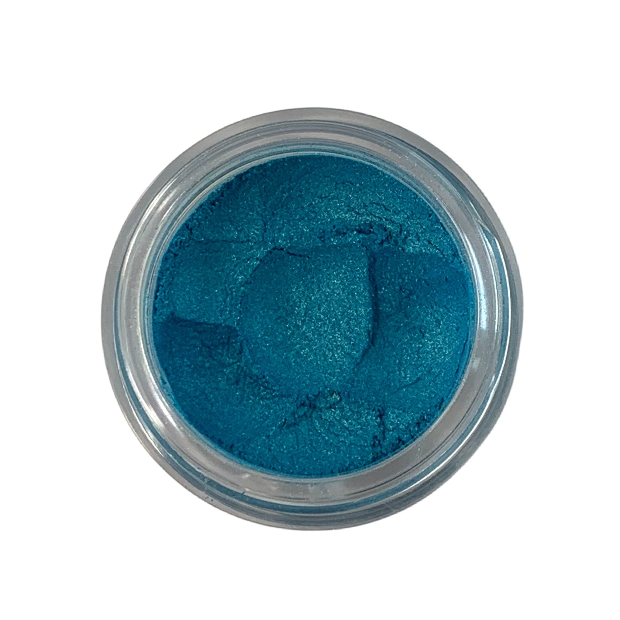 tide - blueish turquoise loose mineral eyeshadow. vegan and cruelty free. 10 gram sifter jar